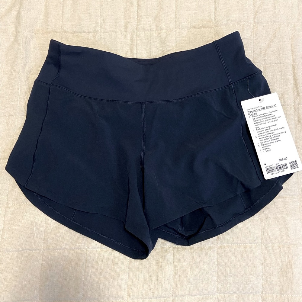 lululemon Speed Up Mid-Rise Lined Short 4”